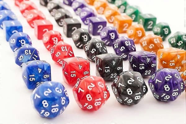 50 stk. akryl 12-sidede terninger 12 farver digitale terninger Dungeons Dragons spil farver flersidede tal [HK]