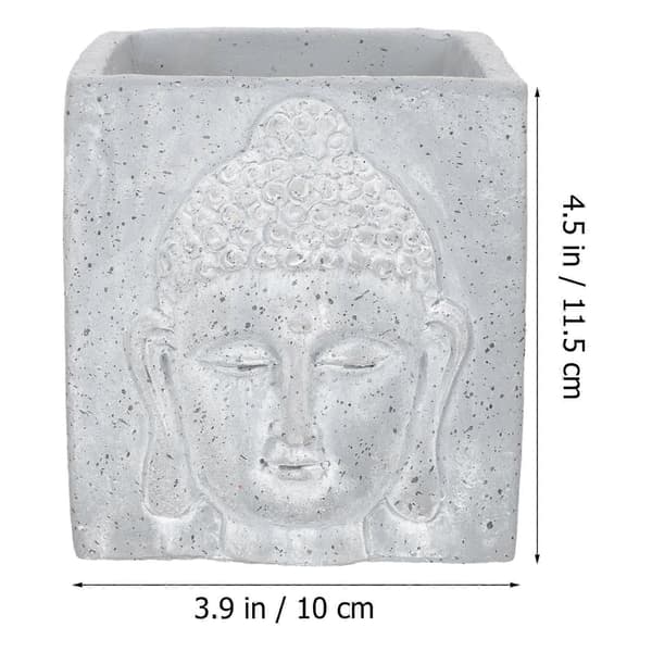 Blomkruka Buddha Cementväxter för förvaring Dekorativ[HK]