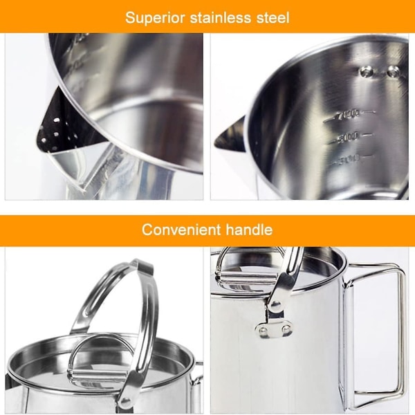 HKK  Wsrcxx Outdoor Camping Kettle Stainless Steel 12l - Lightweight Campfire Kettle Outdoor Camping Hiking Storage Bag