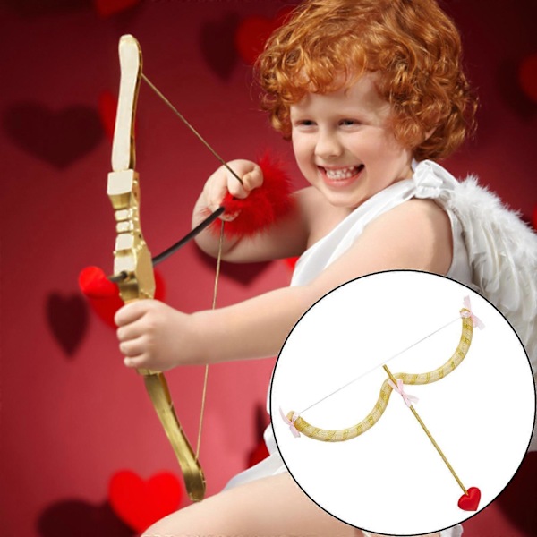 Cupid's bue og pil Kostymefest rollespill Cupid's bue og pil Gull[HK]