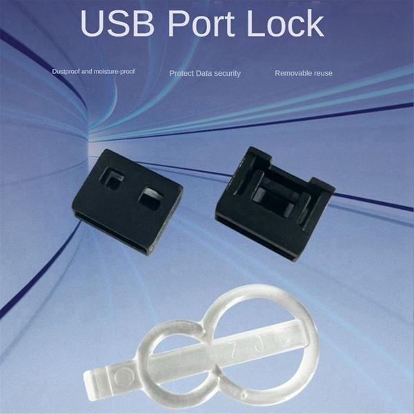 100 stk. USB-støvprop, opladerportdæksel, USB-sikkerhedslås, universel støvtæt beskyttelse til pc ([HK])