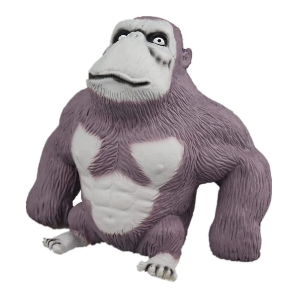 Pehmeä apina anime-figuuri lateksiapina gorilla lelu viidakkoeläin figuuri, aikuiset pehmeä gorilla stressilelu[HK] Grey