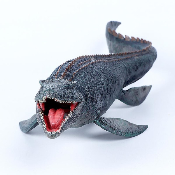 Stor Mosasaurus Leksak, Realistisk Djuphavsmonster Plast Djurmodell[HK] Gray 38*11*6.8cm