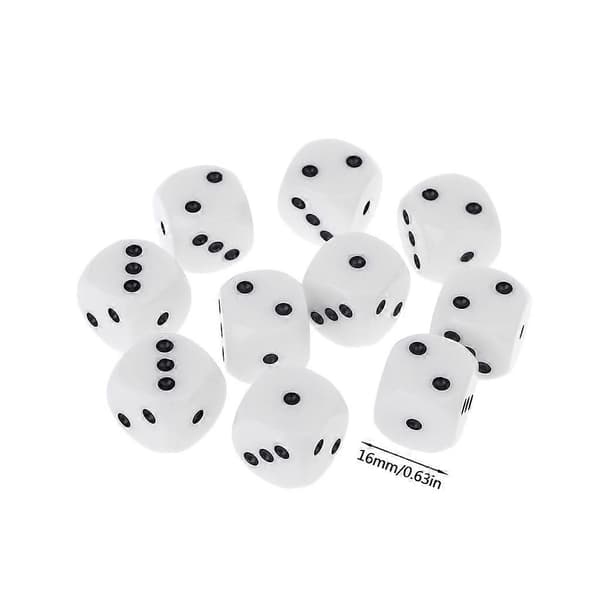 10 stk. 16 mm D3 sekskantede terningperler til Dungeons & Dragon D&D RPG Poly Desktop f Multi[HK] Multi