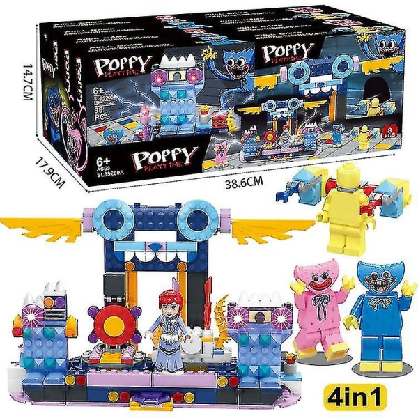 4 i 1 sett Poppy Play Time Minifigurer Leketøy Huggy Wuggy Building Block[HK]