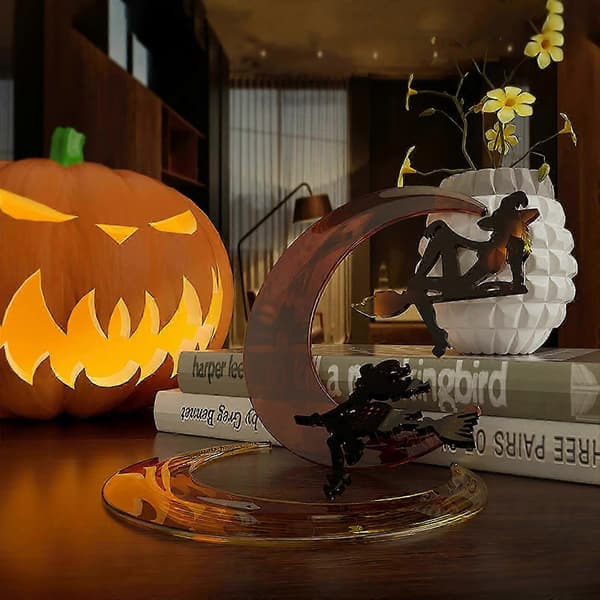 Halloweenforme til harpikssmykker Måneheksforme til stearinlys DIY-håndværk [HK] 1