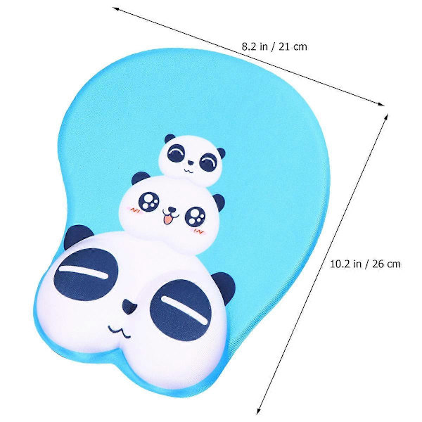 Håndledsstøtte Musemåtte Silikone til Computer 1 stk. Tegneserie Panda Mønster Design[HK]
