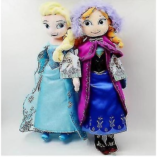 50cm 2kpl Frozen Princess Anna Elsa Lumikuningatar Nukke Lasten Lelut Joululahjat Täytetyt Pehmo W[HhkK]