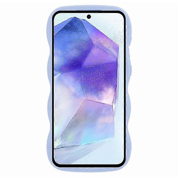 WANLONFENG XL-serien för Samsung Galaxy A05s 4G Skal Vågkant TPU-skydd med Härdat Glas Film[HK] Style F Multicolor