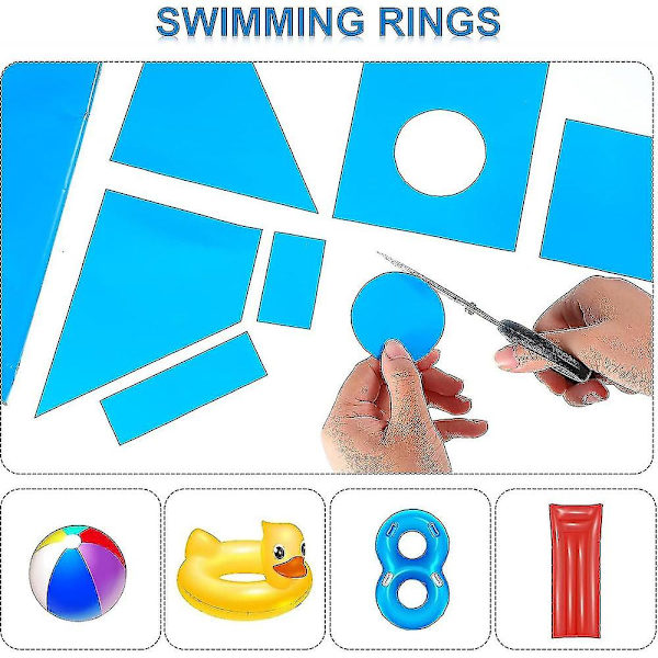 HKK 10 st vinyl pool liner lagningslapp reparation lapp för simbassänger, 10*25cm Eqn