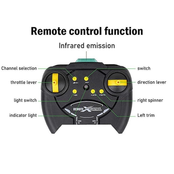Fjernstyret Helikopter, 3.5 Kanaler RC Drone m/ LED Helikopterlys Nat, 100% Ny[HK] Black