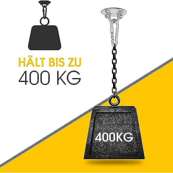 Loftkrog, Rustfrit Stål Punching Bag Loftbeslag Op Til 400kg, Tung[HkkK]