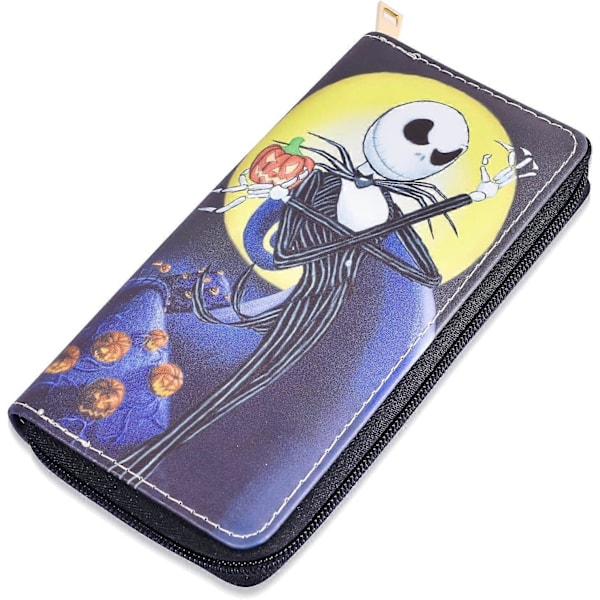 Nightmare Punge Kort Holder Tasker Stor Kapacitet Lynlås Telefon Clutch Fødselsdagsgaver til Kvinder Kone Datter (Jack)[HK]
