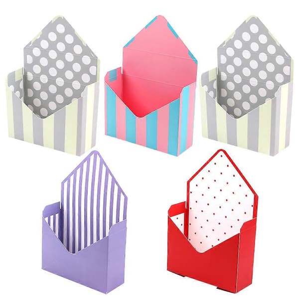 Blomsterförpackningslåda Kuvert Blomlådor för förvaring 1Set 5 Delar[HK]