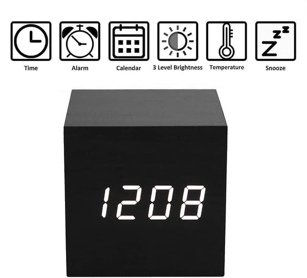 Alarm, Klokke, Digital, Temperatur, Display[HK]