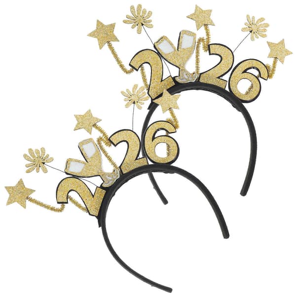 Glitter Nytårshårbøjle til Julefrokostdekoration 2 stk. [HK]