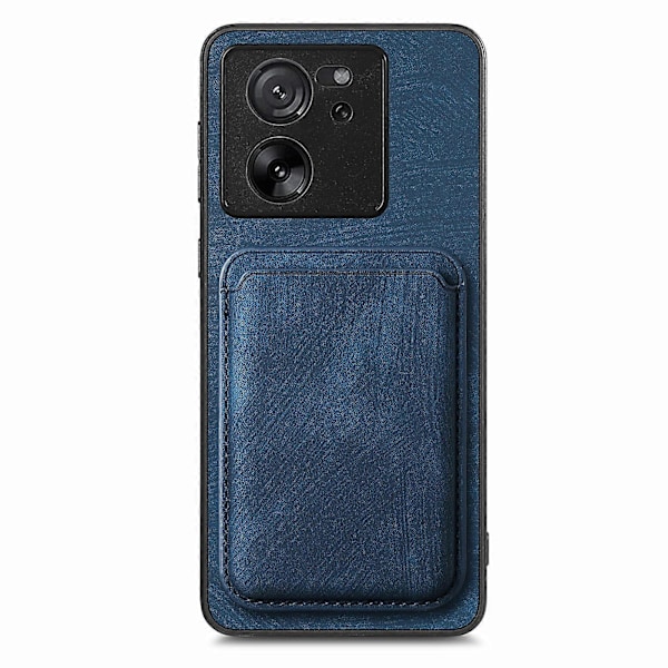 D12 Etui til Xiaomi 13T/ 13T Pro/ Redmi K60 Ultra Magnetisk Aftagelig Retro Læder Bagcover [HK] Blue