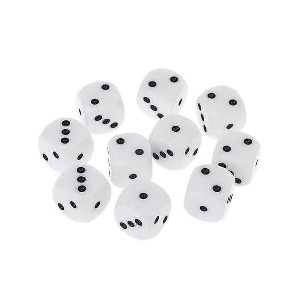 10 stk 16 mm D3 sekskantede terningperler for Dungeons & Dragon D&D RPG Poly Desktop f[HK]