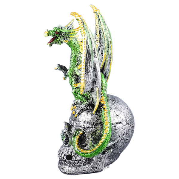 Halloween Dragon Ornament European Style Resin Dragon Statue Creatively Eerie Dragon Decoration for Backyard Lawn Skeletosaurus Colourful[HK]