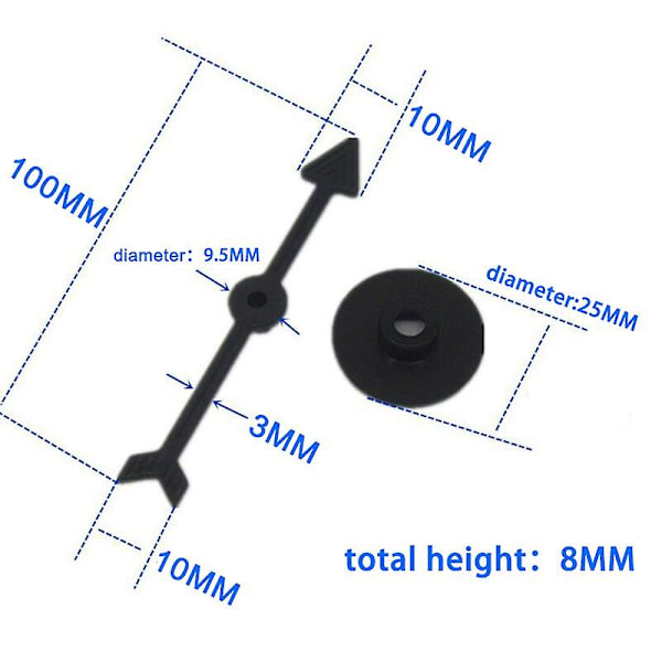 6 st Spinnare 10cm Plast Roterande Pilpekare DIY Brädspel Barnleksakstillbehör Shry[HK] Yellow