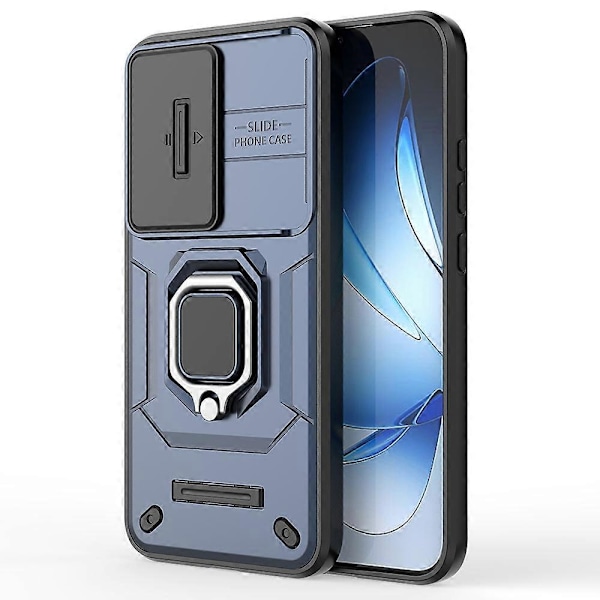 For Oppo Reno13 5G (Global) Deksel PC TPU Støtte Telefonbeskytter med Linsebeskyttelse - Grønn[HK] Blue Multicolor
