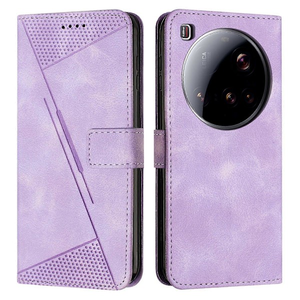 Etui til Xiaomi 15 Ultra 5G Beskyttende Flip Myk PU Lær Telefondeksel Kompatibelt med Xiaomi 15 Ultra 5G[HK] Purple