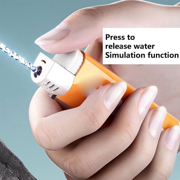 3 Pak Vandsprøjt Lighter - Vandsprøjt Legetøjslighter, Sjov Mini Vandpistol Trick Legetøj til Voksne, Party Prank -GSL   Orange