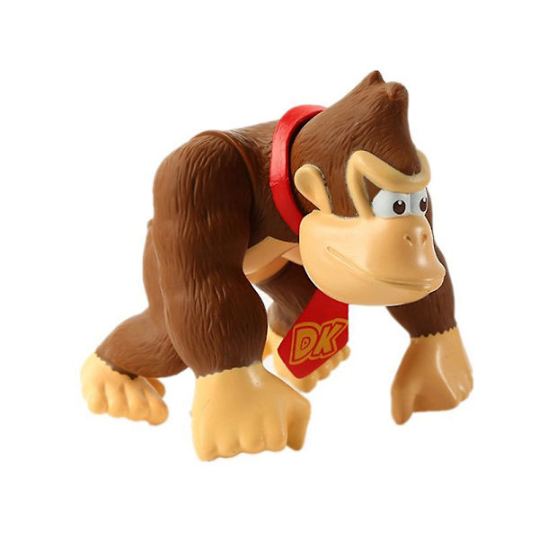 Super Mario Bros PVC Actionfigurer för Pojkar Flickor Barn Leksaker Mario Luigi Yoshi Wario Donkey Kong Figurer Dockor Samling Modell Födelsedagspresenter [HK] Orangutan