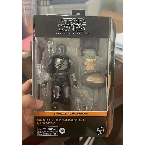 Star Wars The Black Series - Din Djarin The Mandalorian Og Barnet Baby Yoda Leddede Bevægelige Actionfigur Model Legetøj [HK] with box