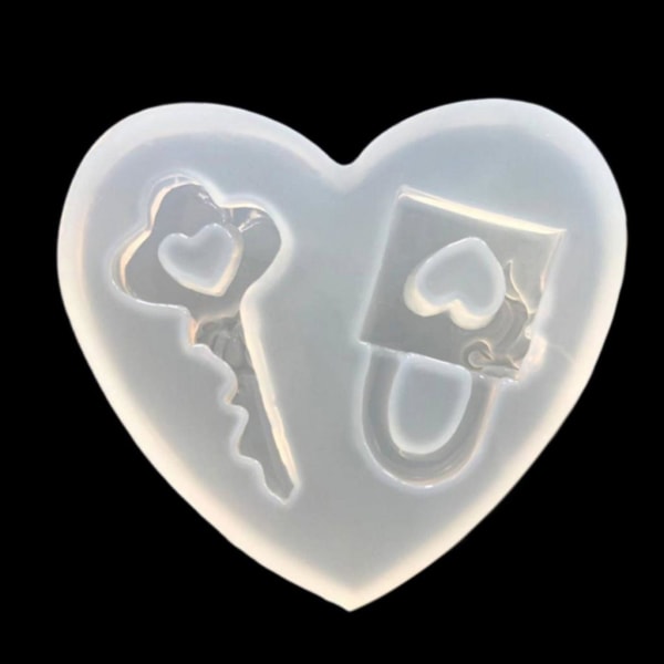 Multifunktion til nøglelås hjerteformet form håndlavet ornament vedhæng silikone