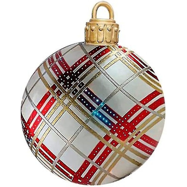 Jätte Stor Jul PVC Uppblåsbar Dekorerad Boll, Jul Uppblåsbar Utomhus Dekorationer[HK] Q6