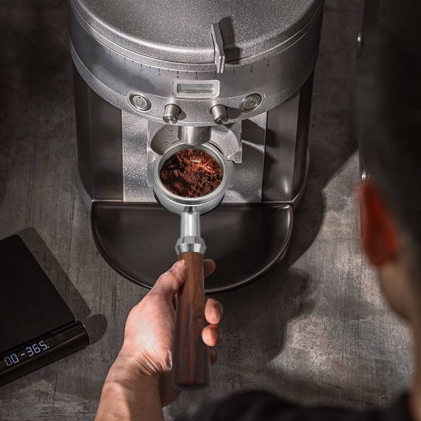 58 mm bundløst portafilter i rustfrit stål professionel espresso kaffemaskine med 2 kopper filter([HK])