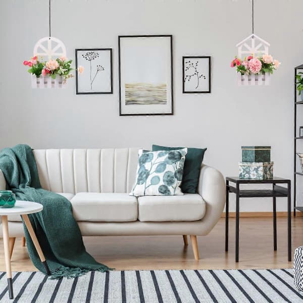 Blomkorg i trä Blomkruka Dekor för Växter Dekor 2st[HK]