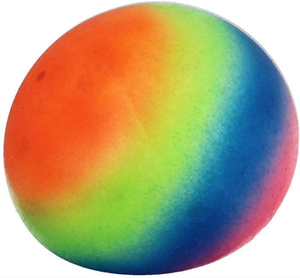 Stor Regnbue Squishy Stressbold 10 cm Blødt Strækbart Fidget Legetøj til Børn og Voksne[HK]