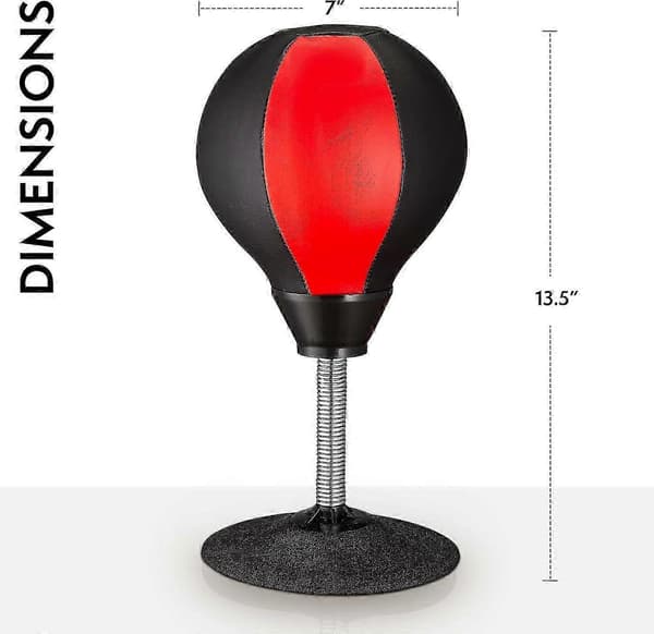 Uppblåsbar boxningsboll för stresslindring, 12 diameter, pump ingår[HK] Black