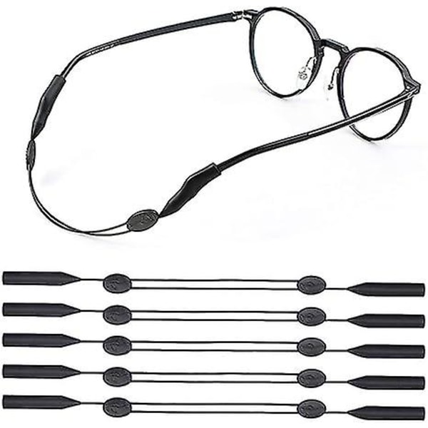 Brillesnorer for voksne, 5 stk justerbar brilleholder Sportssnor for briller Universalbrillestropp for kvinner, menn([HK])