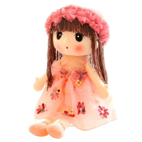 Söt blomsterfe prinsessa plyschleksak mjuk och bekväm för vacker docka unik present lila 45cm[HK] Style E