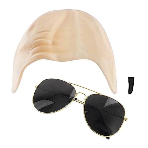 Flintskallig Mr Worldwide Kostume Tilbehørssæt til Pitbull-ejere og Solglasögon Solbriller[HK] 1pcs