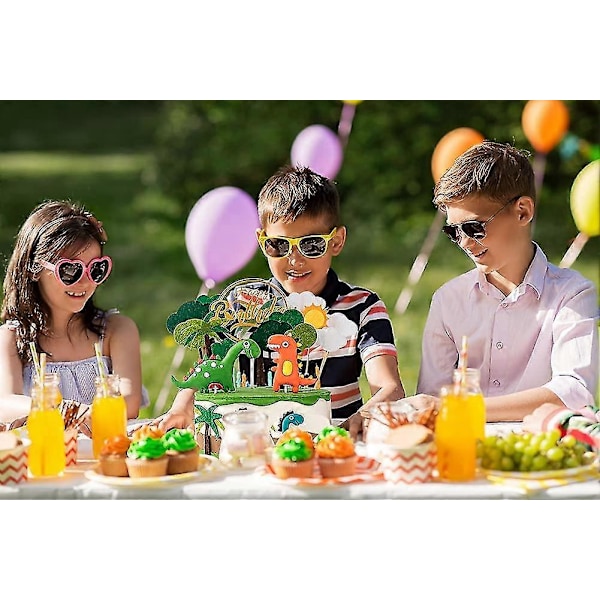 13 st 3D Dinosaur Tårtdekoration Cupcake Topper Tårtdekorationer För Barn Födelsedag Baby Shower Festtillbehör[HK]