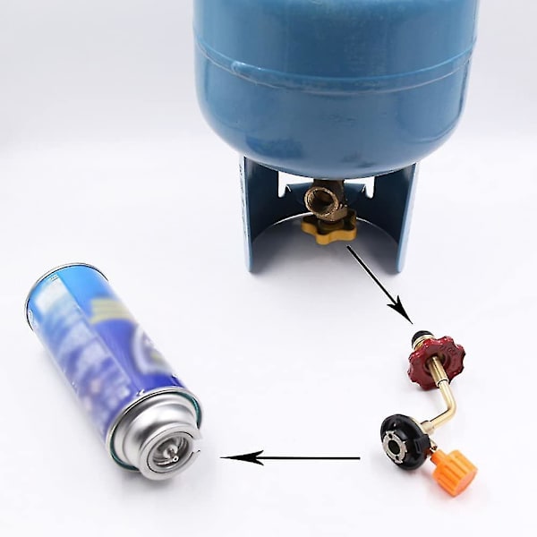 HK  Gas Tank Propane Refill Adapter, Propane Cylinder Connector, Camping Grill High Pressure Refill Gas Refill Connector Adapter-n