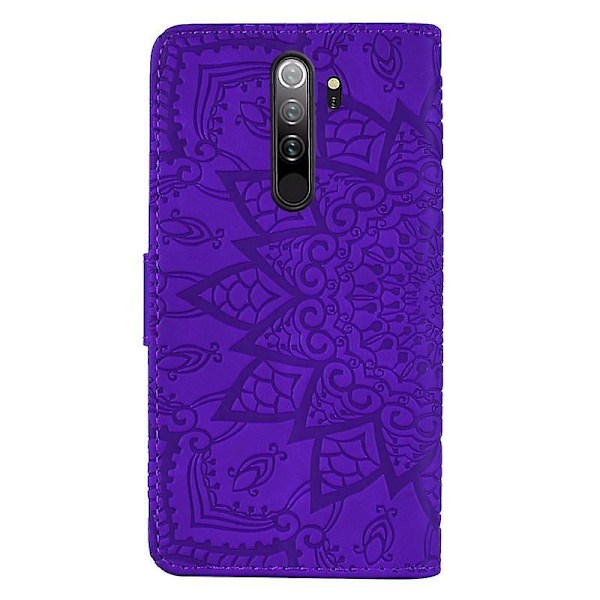 Plånboksfodral för XiaoMi RedMi NOTE 8 PRO Premium PU Läder Flip Cover Mandala[HK] Purple