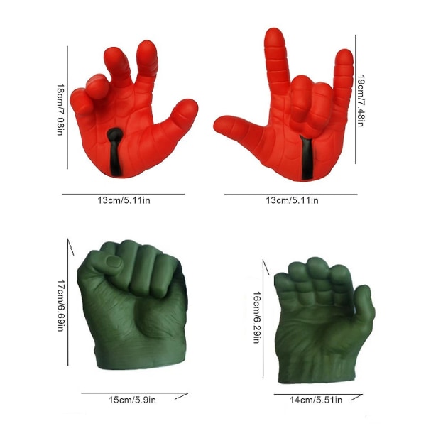 Hulk Gloves Figuurit Lelut, Avengers Legends Gamma Grip -mallilelulahjat lapsille[HK] C