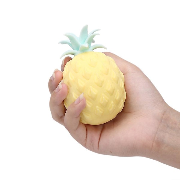 Rolig Decompression Vent Ananas Squeeze Ball Present Squishy Squeeze Stress Reliever Fidget Sensoriska Leksaker Simulering Frukt Mat[HK] Large yellow