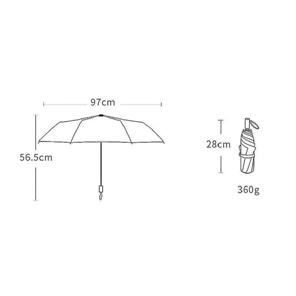 Automatisk Umberlla Regn Uv Parasoll Kvinner Stor Størrelse Vanntett fruktstil Umberlla Sammenleggbare UV-beskyttelse paraplyer[HkkK] Manual - Lemon