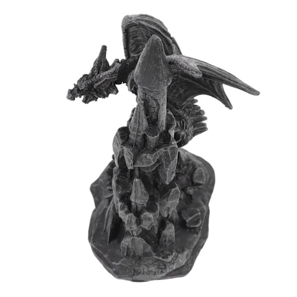 Dragefigur Skulptur UV-beskyttende belegg Resin Dragefigurer Dekorasjon for Halloween Prop Castle Dragon A, Svart[HK]