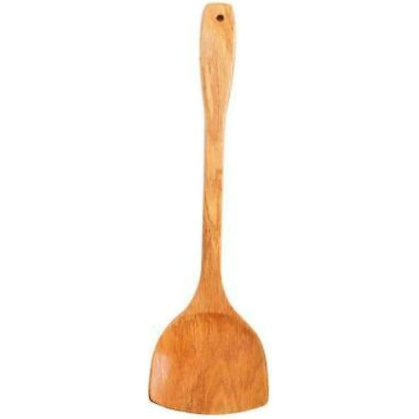 HKK Sæt med 4 bambus træ non-stick køkkenredskaber med skeer og skeer