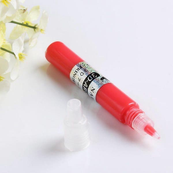 12 Färger DIY 3D Nagelkonst Målnings Polish Penna Set[HK]