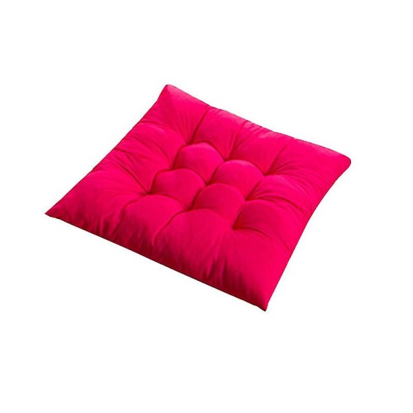 40x40cm Myk Sitteunderlag i Fast Farge, Kvadratisk, Tykk, Spisebordstol Dekor XC[HkkK] Wine Red