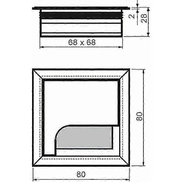 Aluminium skrivebordskabelgennemføringssæt med 2 sorte anodiserede [HK]