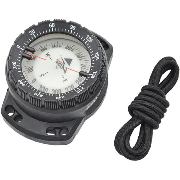 Dykkompass Scuba Luminous Wrist Compass Vattentät Underwater Navigation Compass, Svart